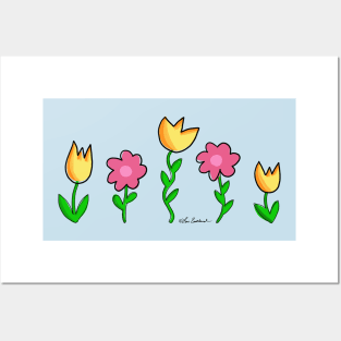 Floating Flowers Posters and Art